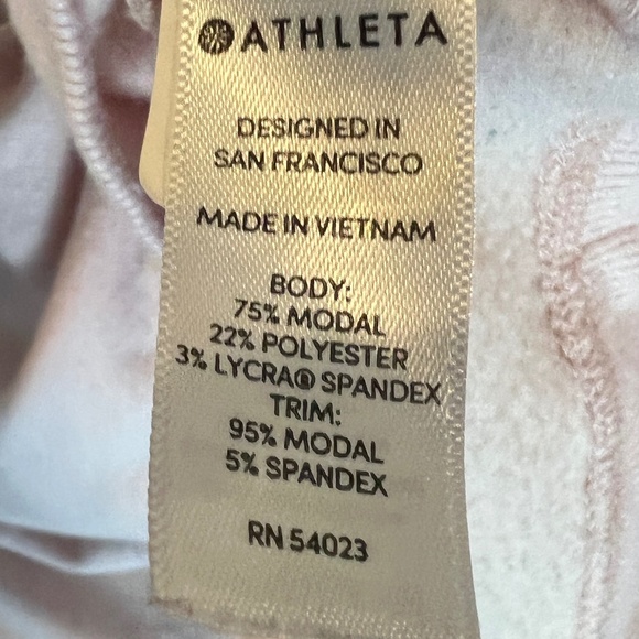 Athleta Blush Pink Lightweight Hoodie Modal Blend Size M - Picture 4 of 5